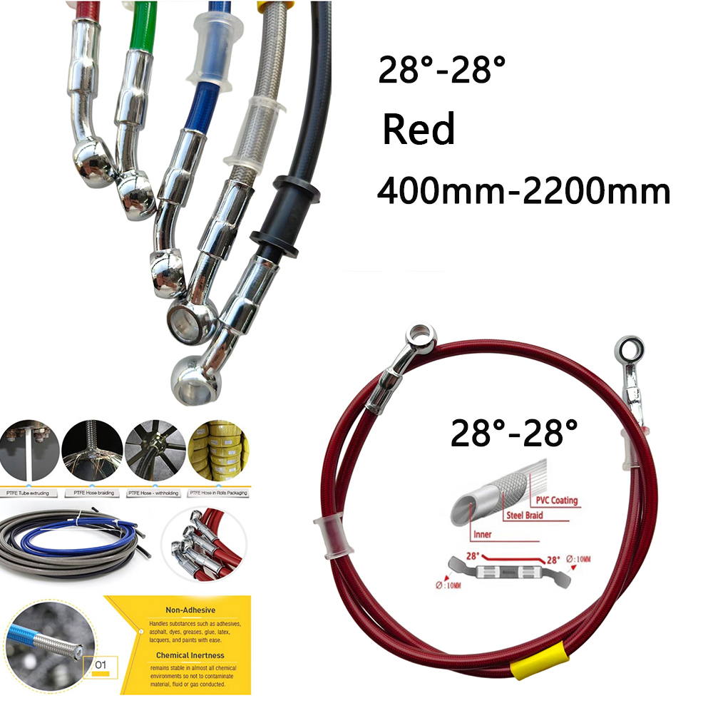 28-28 Red Universal Motorcycle - đánh giá và giá Brake Line Motorcycle
